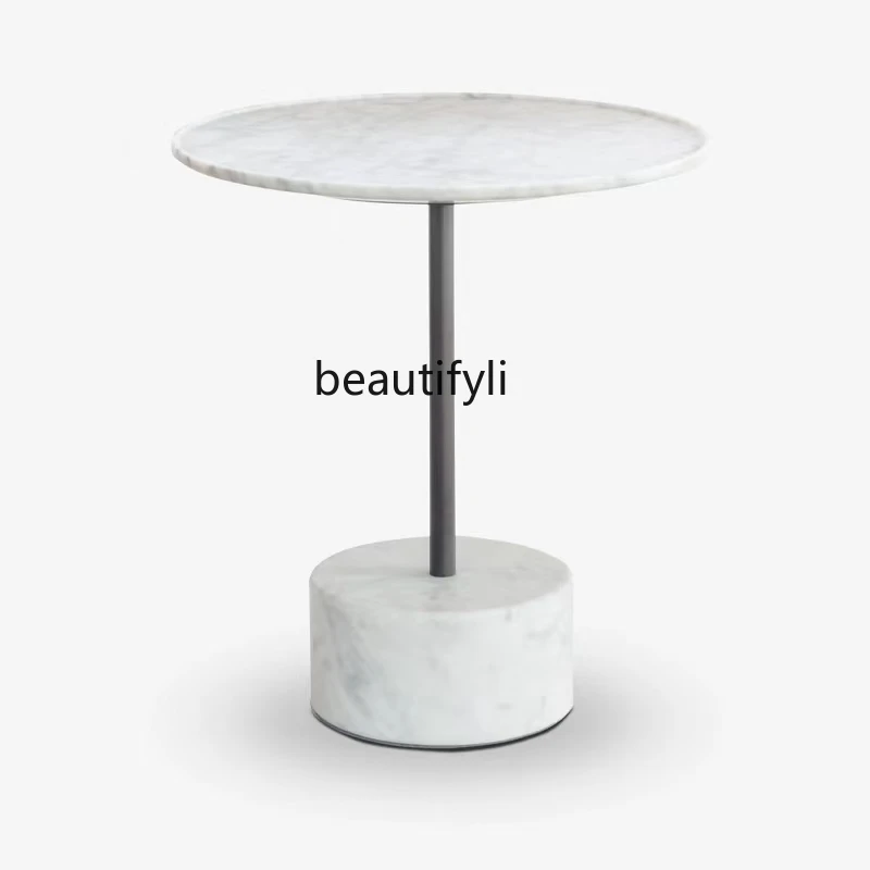 

Nordic Marble Side Table Model Room Bedroom Living Room Minimalist round Corner Table