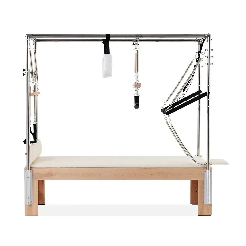 

2024 Oak Pilates training bed Yoga fitness equipment Elevated flat bed Home gym equipment Fitness equipment