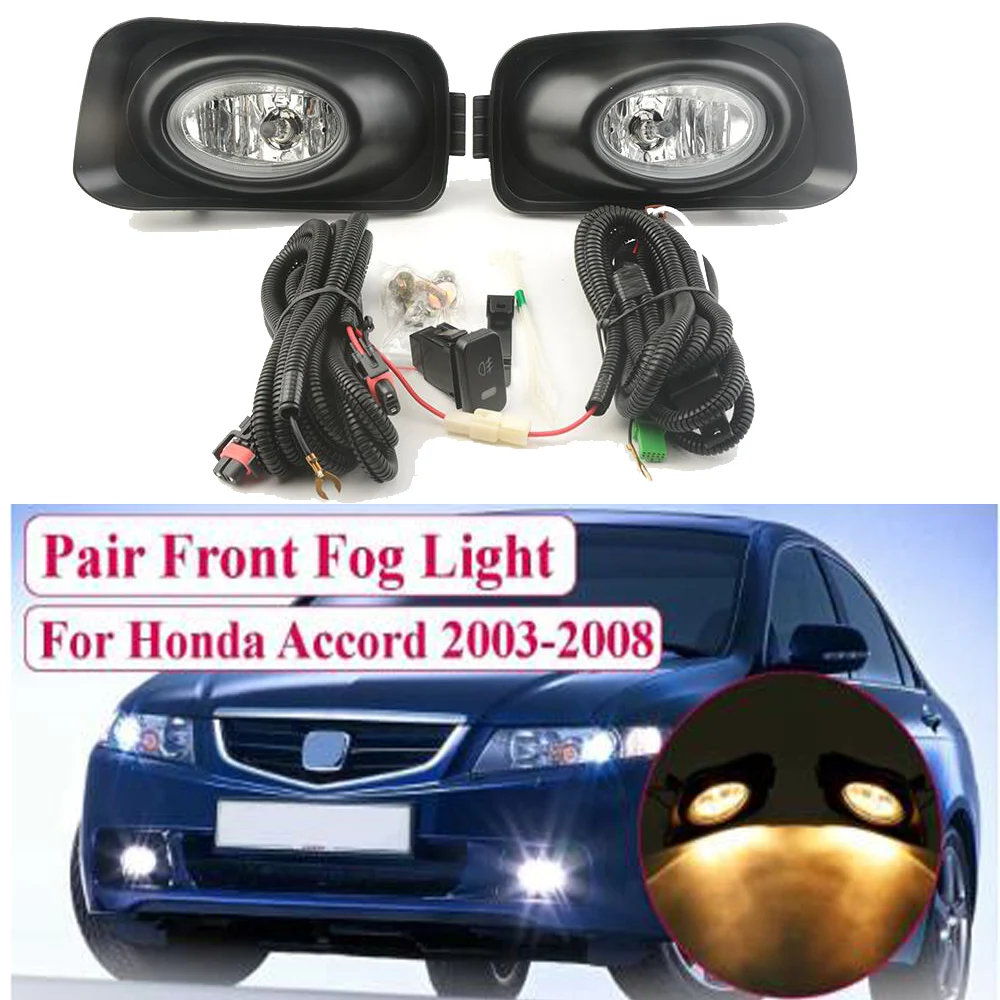 

Автомобильная фара на бампер для противотуманных фар Honda Accord 2003 ~ 2008y галогенная лампа 4300K провод фары hanress для противотуманных фар Accord