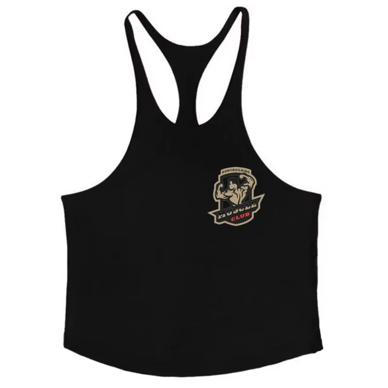 Fitness essential vest, gym strap, men's gym top, clothing stringer vest, double-thread sewing, tear-resistant loose shirt