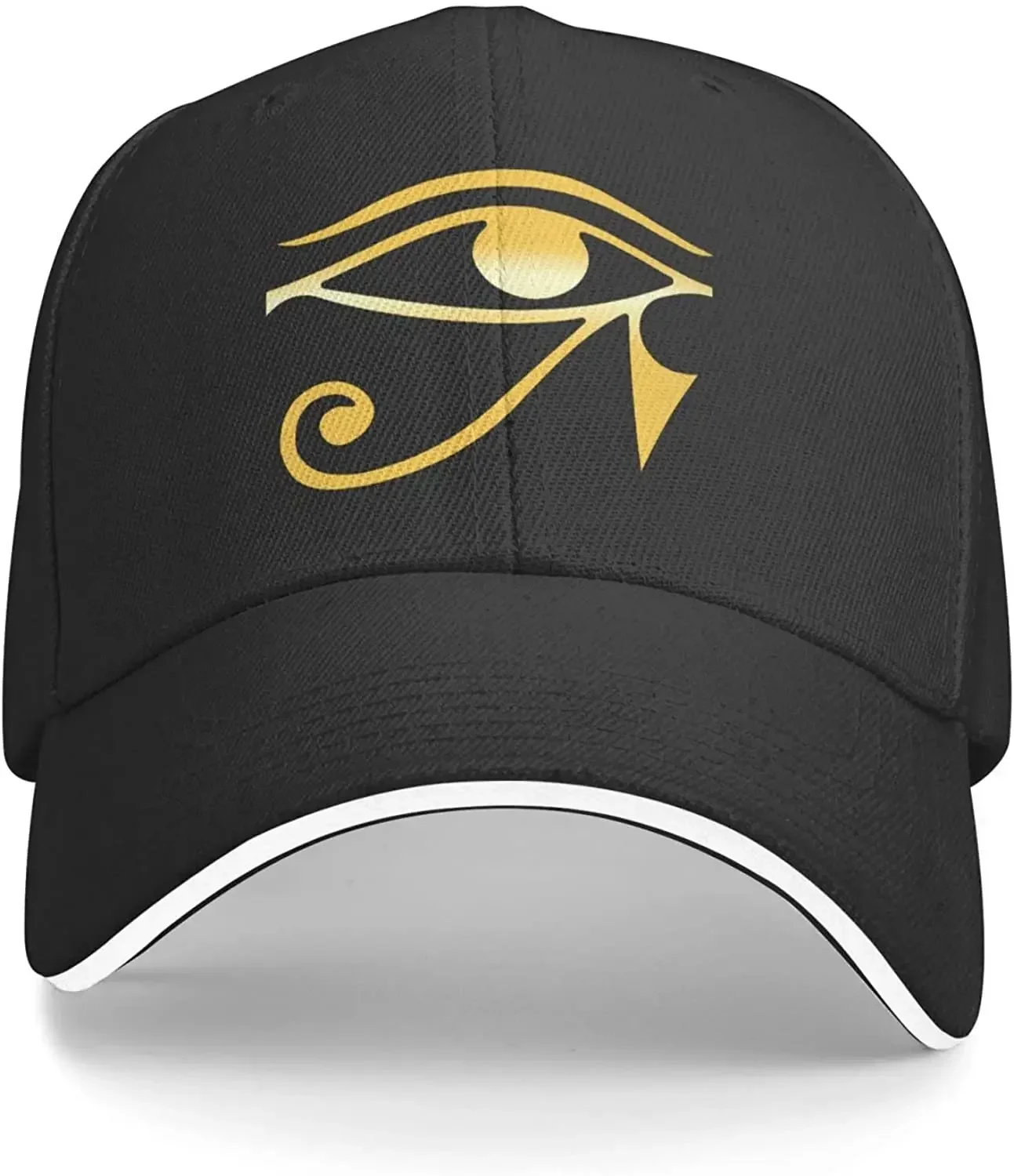 

Eye of Ra Horus Egyptian God Baseball Cap Unisex Adjustable Sandwich Elephant Hat for Men Women Black