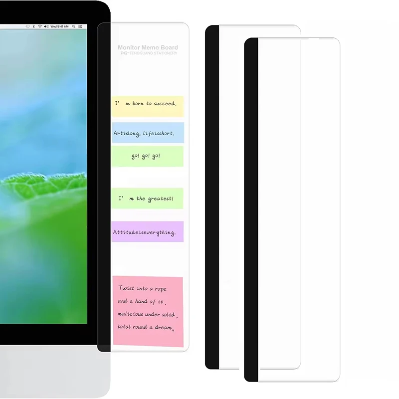 1Pcs Monitor Memo Note Holder Clip Left/Right Computer Screen Message Board Sticky Panel For Home Office Workstation Decor Tool
