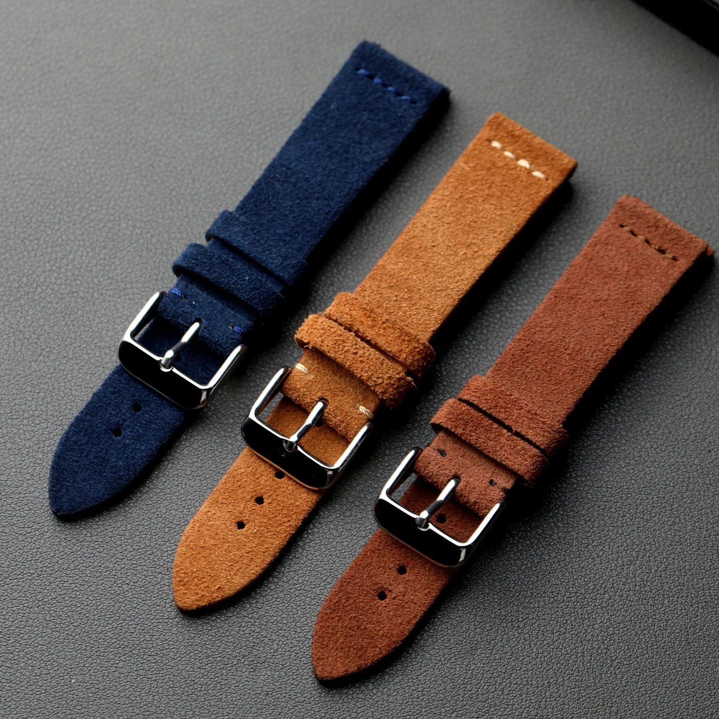 

Высококачественный замшевый ремешок 18, 19, 20, 22 мм, мягкий кожаный ремешок, совместимый с антикварными механическими цепочками для часов, винтажный мужской ремешок для часов