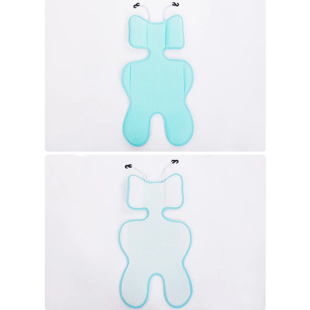 Дышащий чехол на сиденье детской коляски, утолщенная хлопковая мягкая подушка, небесно-голубой, универсальный для детского стула, защитное сиденье для коляски