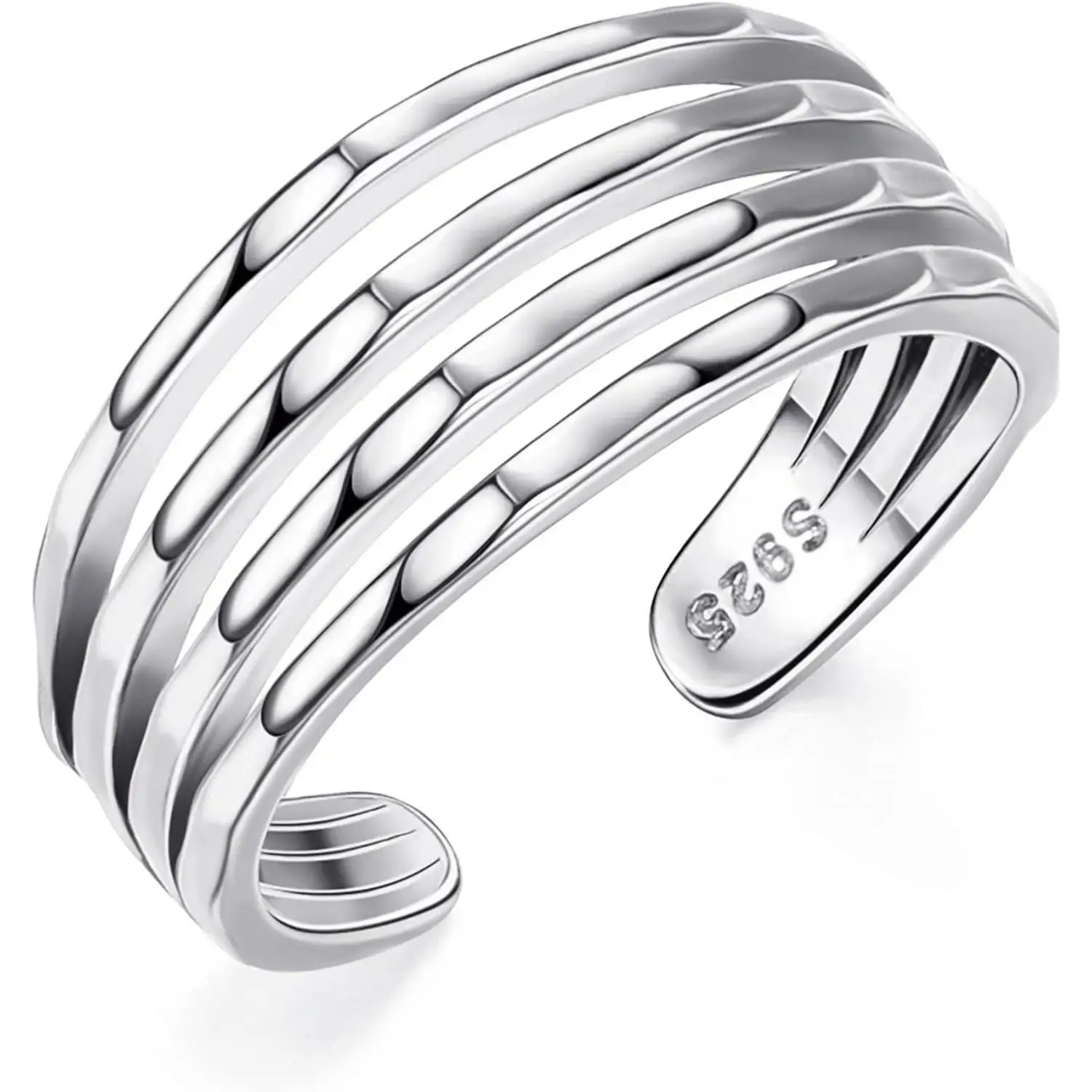 Women's 925 Sterling Silver Vintage Adjustable Toe Ring