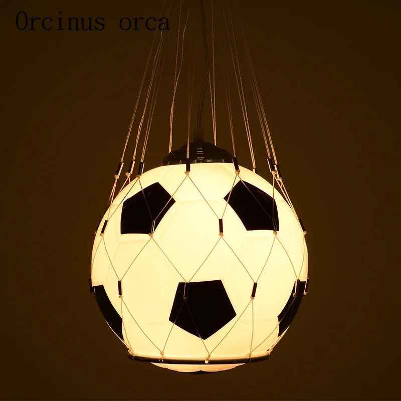 

Kid's Room Lighting LED Football Pendant Lights Child Bedroom Cartoon E27 for Living Room Home Decoration AC110-220V