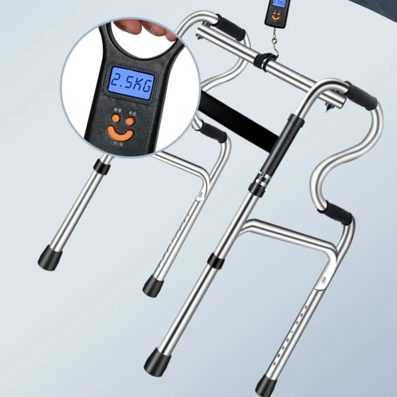 Rehabilitation Training Walker NonSlip FourLegged PushandSit Shopping Cart for Elderly Mobility Training Convenient Walking Aid