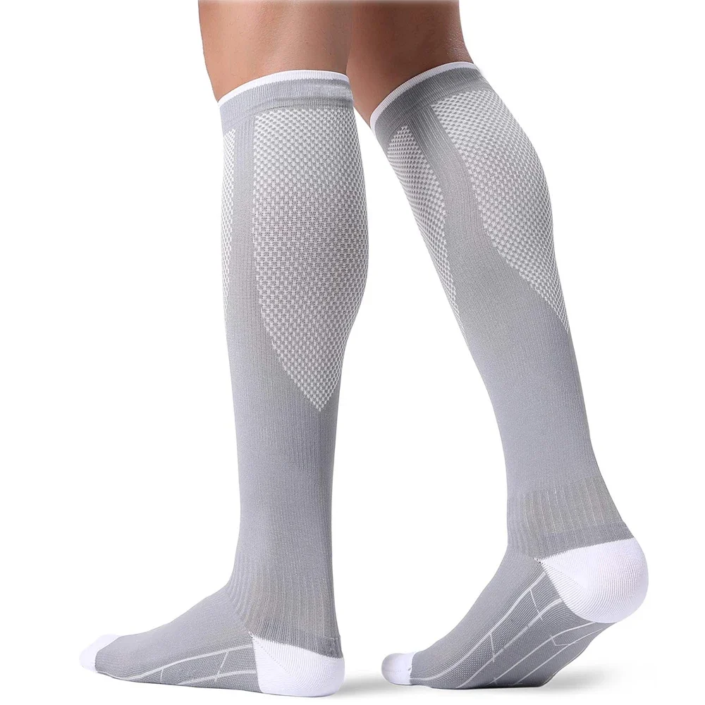 1 Pair Compression Socks for Men & Women 20-30 MmHg Knee High - Best Support for Athletic, Sports, Travel
