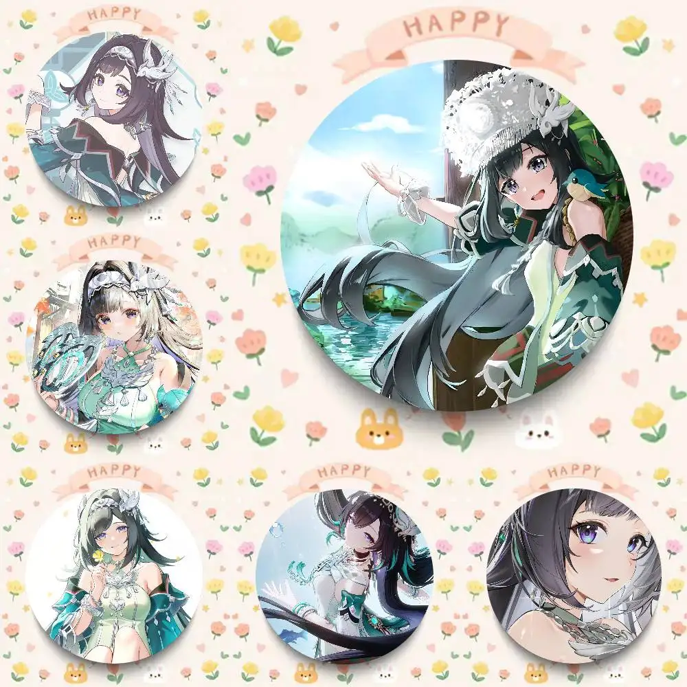 Lan Yan Genshin Impact Pins Brooch Cartoon Badge For Friend Backpack Clothes Collect Accessories Jewelry Gift