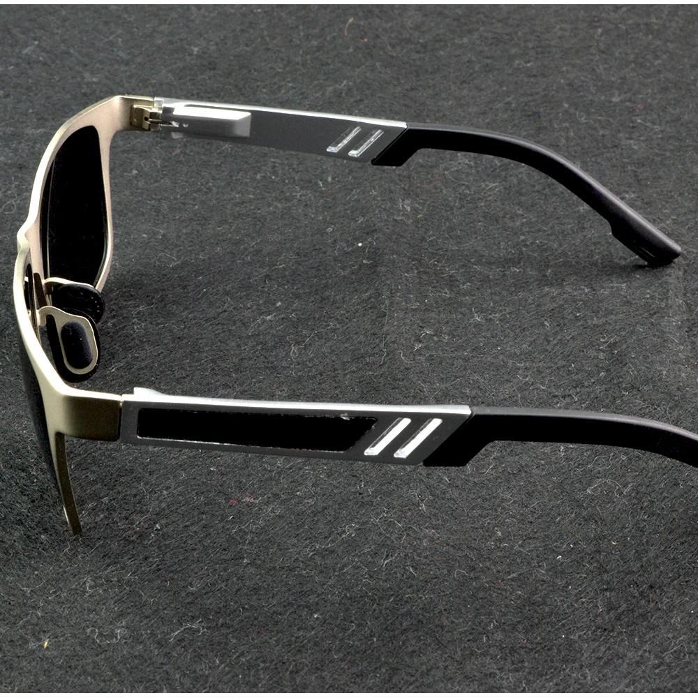 Clara Vida Silver Titanium Alloy Oversized Metal Carbon Fiber Decoration UV400 UV100% Polarized Polarized Sunglasses Sun Glasses