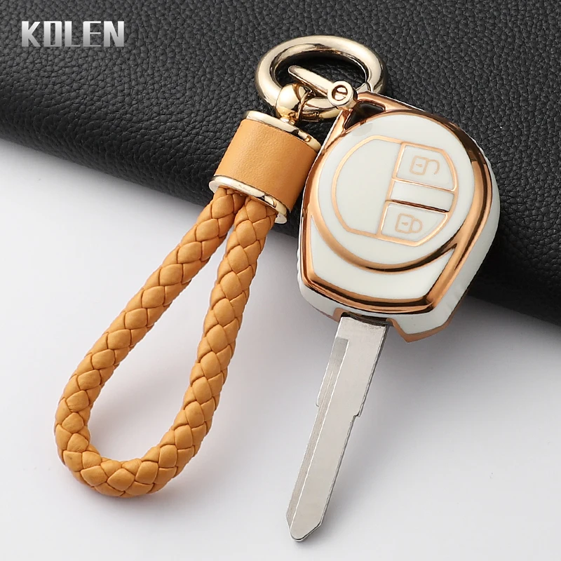 Fashion TPU Car Key Case Cover For Suzuki SX4 Window Vitara Amagatarai Swift Grand Liana 2 Buttons Protected Shell Keychain Fob
