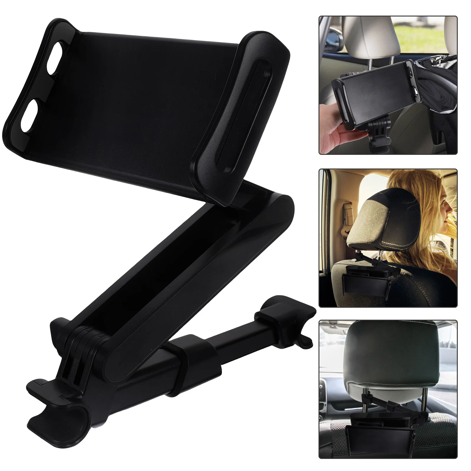 

Adjustable Car Tablet Holder Seat Phone Cradle 360 Degree Rotating For Backseat Universal Compatibility Sturdy Easy Installation
