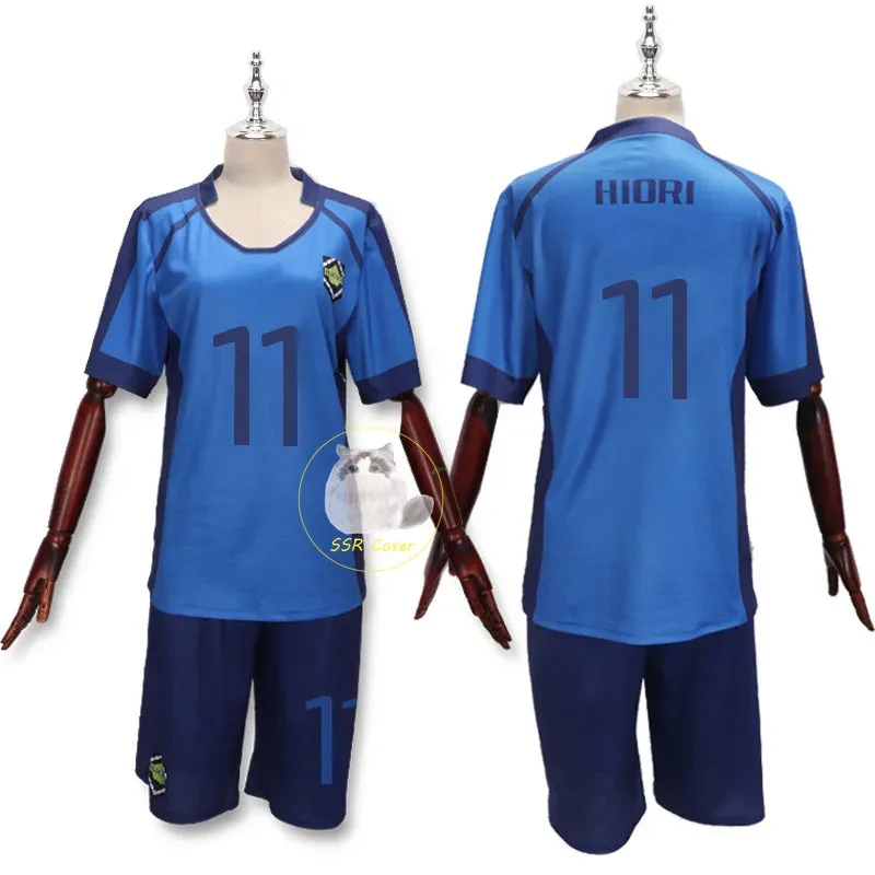 Disfraz de Bachira Meguru, disfraz de Isagi Yoichi, Cosplay de Anime, Jersey de bloqueo azul, ropa deportiva para Club de fútbol, conjunto de uniforme para hombres y mujeres