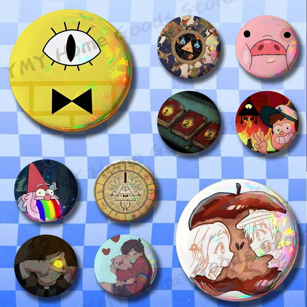 Cartoon G-Gravity F-Falls Anime Badges Cartoon Character Pins Brooch for Bag Shoes Decoration Jewelry Gifts