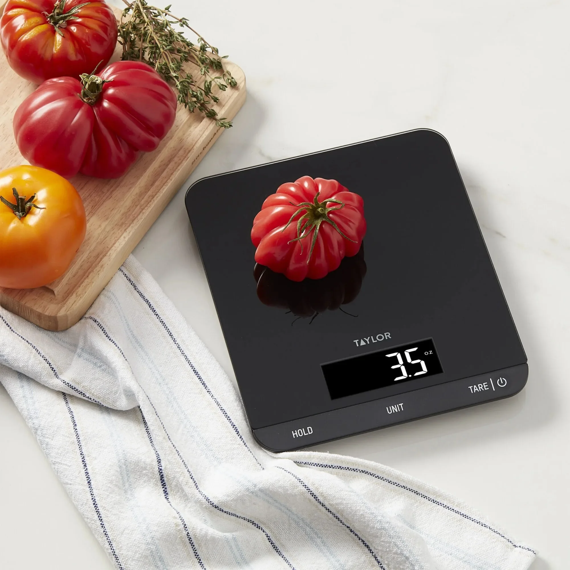 33LB Kitchen Digital Scale Black with Glass Platform, Precision Weighing for Baking, Cooking & Large Meals