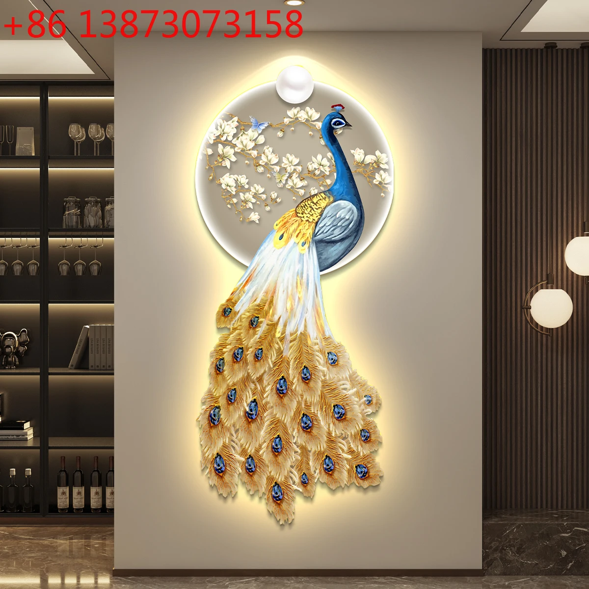 

Светодиодные фонари Павлин Входные декоративные картины Подвесные фрески в прихожей Ночной светильник Настенный бра Лампы для спальни Домашние