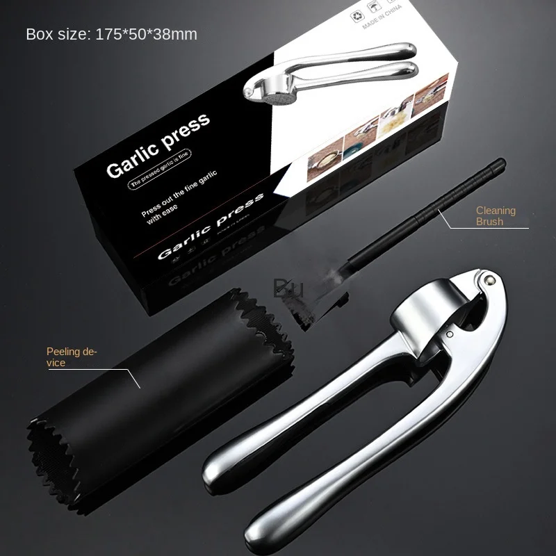 Garlic press, masher, garlic masher, manual ginger garlic mixer, walnut clip, household zinc alloy kitchen mini tool