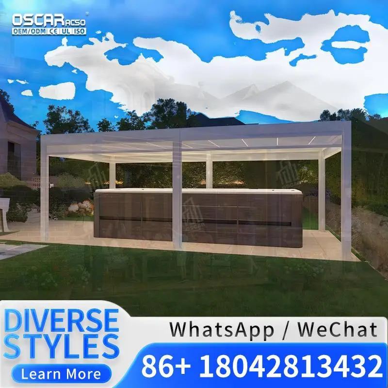 3x3m to 6x4m Standard Size Powder Coated Aluminium  Outdoor Garden Patio Backyard Pergola