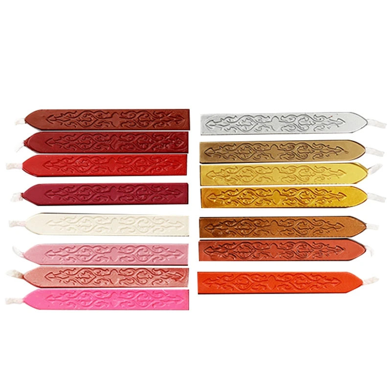 15 Pieces Sealing Wax Sticks With 25Pcs Rosemary Sealing Stickers Self Adhesive Sealing Stickers Fire Seal