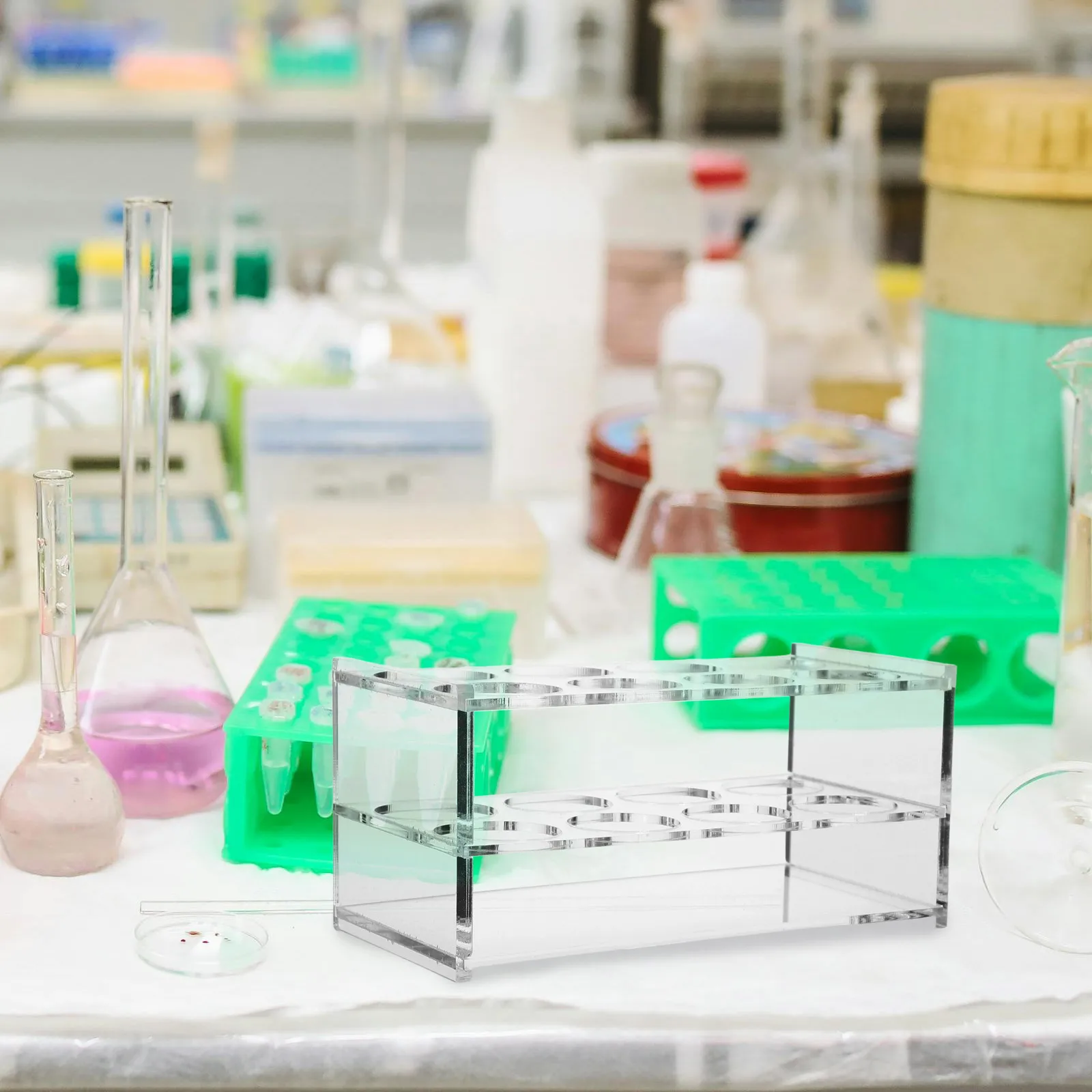 

Laboratory Test Tube Rack Sampling Storage Tubes Display Racks Acrylic for Holder Chemistry