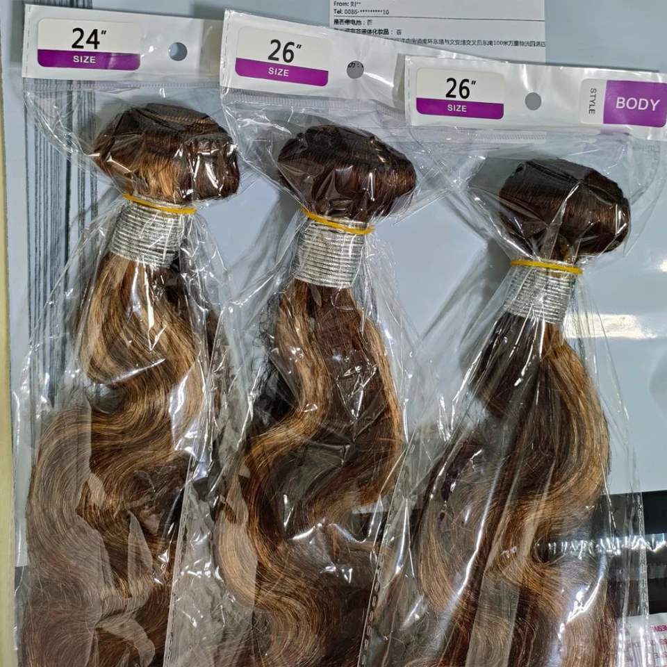 

Raw Hair Bundles P4/27 Honey Brown Body Wave Human Hair Bundles Ombre Highlight Bundles 100% Unprocessed Double Weft Virgin Raw Hair Extensions For Women Daily Use Birthday Holiday Gift Popular Hairstyles