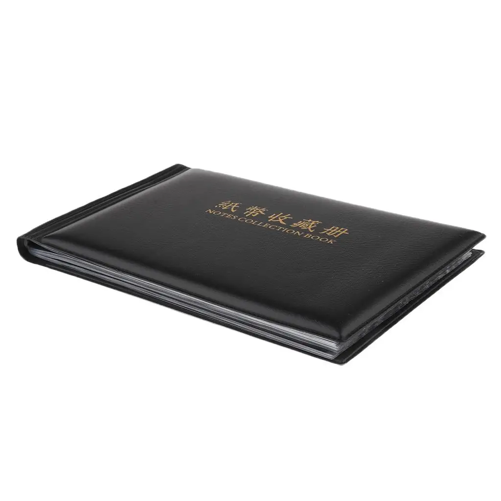 Banknote Album PU Leather Money Collection Book 30 Page Banknotes Holder for Collectors Storage Display