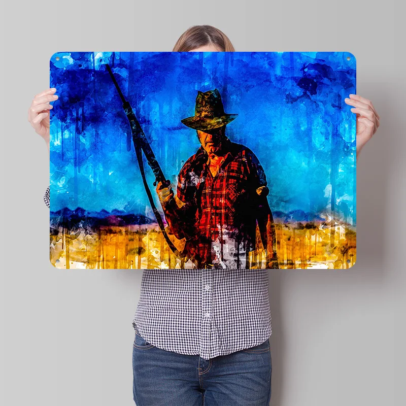 Wolf Creek Collection Personalized 3D Textured Metal Poster Wall Art Tinplate Sign for Living Room Decoration Man Funny Signs