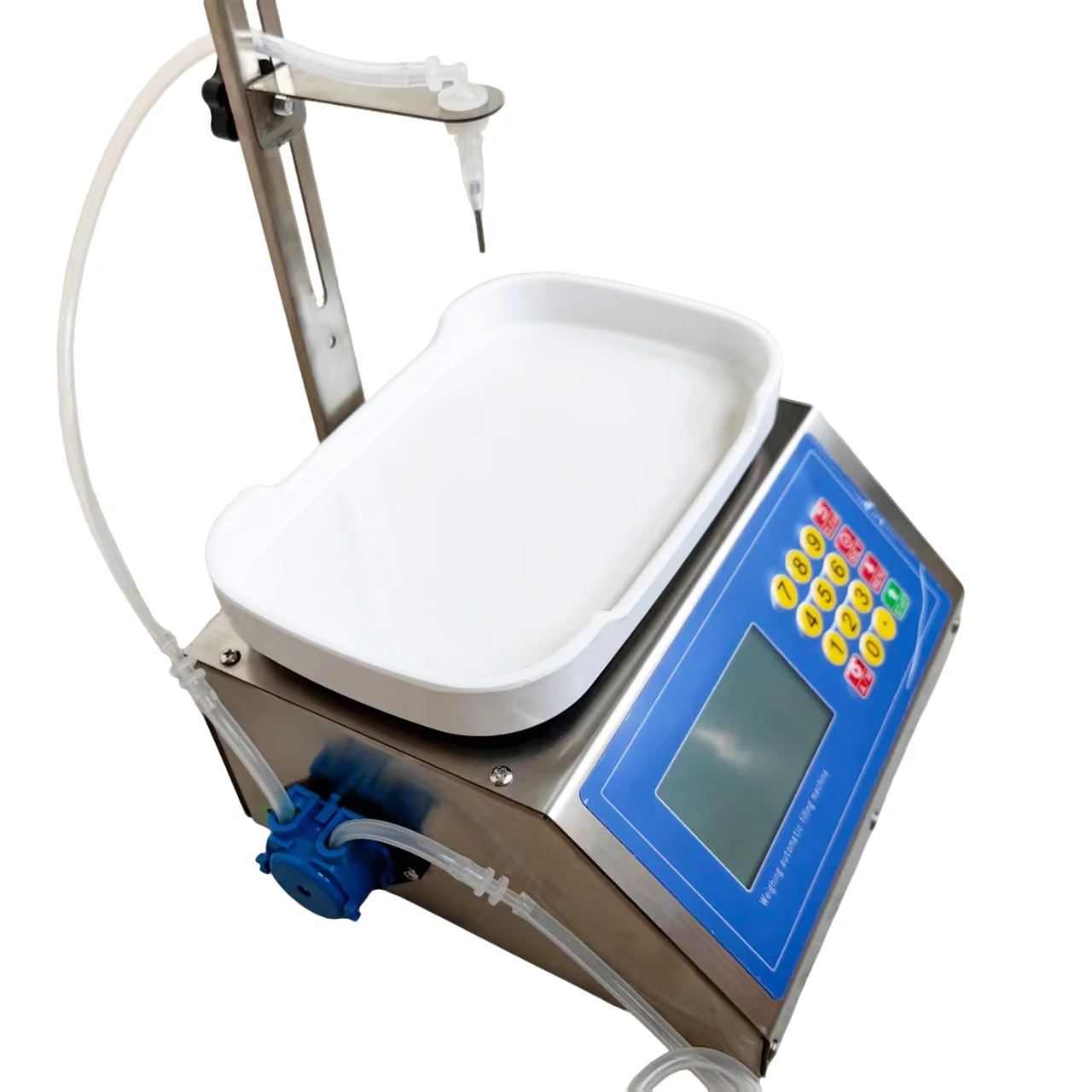 M90 Filling Machine Weighing Peristaltic Pump Filler 90ml/min Small Quantitative Liquid Essential Oil Nail Polish Olive Oil