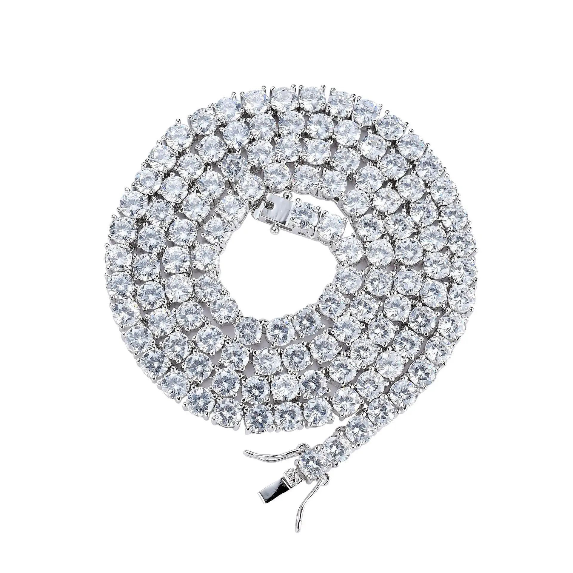 قلادة تنس بسلسلة هيب هوب للرجال مع مجوهرات Zirconia Bling Iced Out لأوروبا وأمريكا