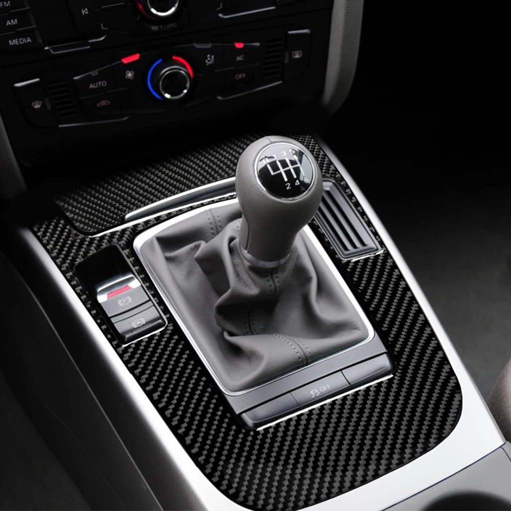 For Audi Q5 SQ5 8R A4 A5 2009-2018 Carbon Fiber Interior Kit Gauge Shift Center Lift Panel Car Accessories Decorative Stickers - view 2