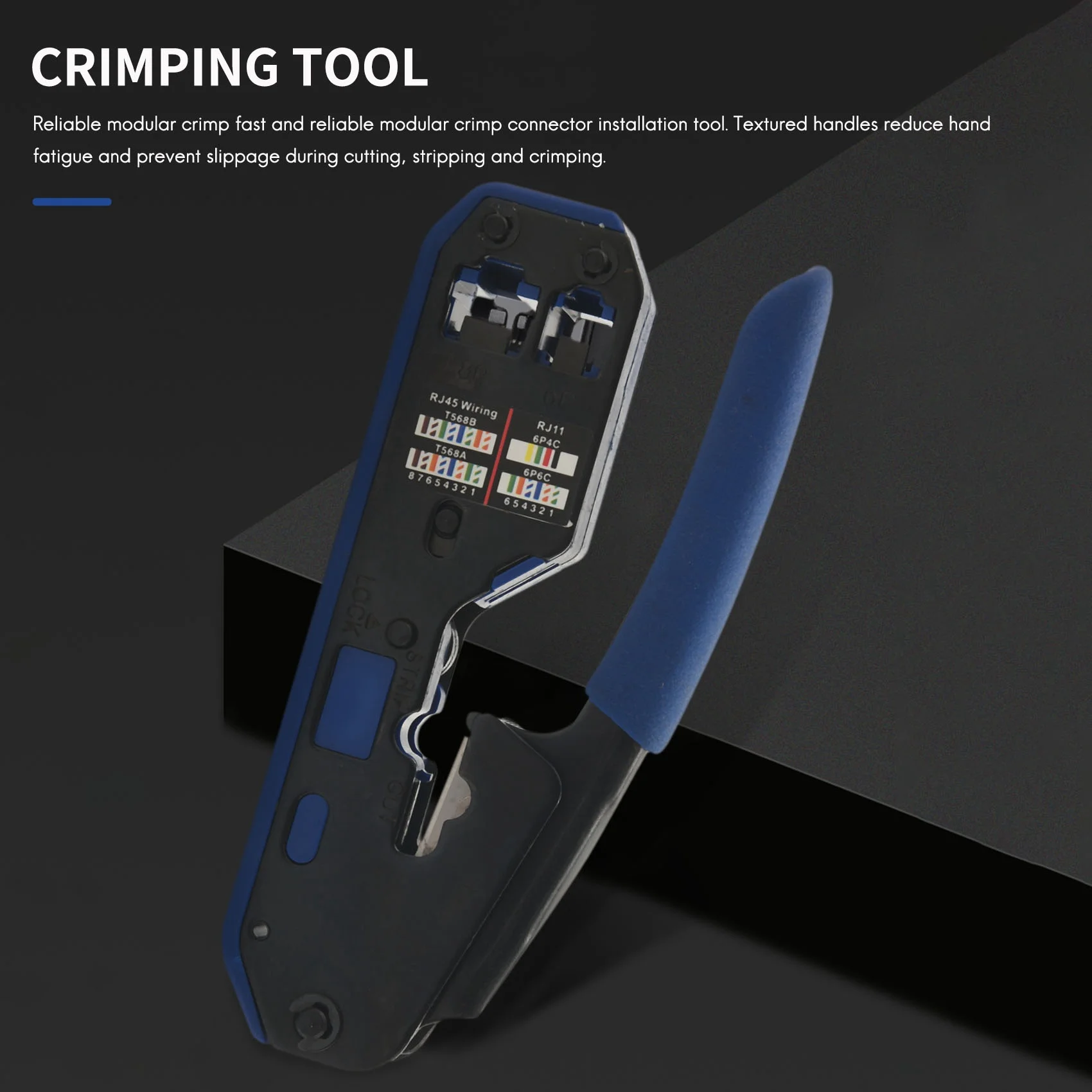 Well Made-Network Cable Tester RJ45 Crimp Tool Kit CAT5 CAT5E CAT6 Crimping Tool Kit, 50PCS RJ45 CAT6 Connector Plug