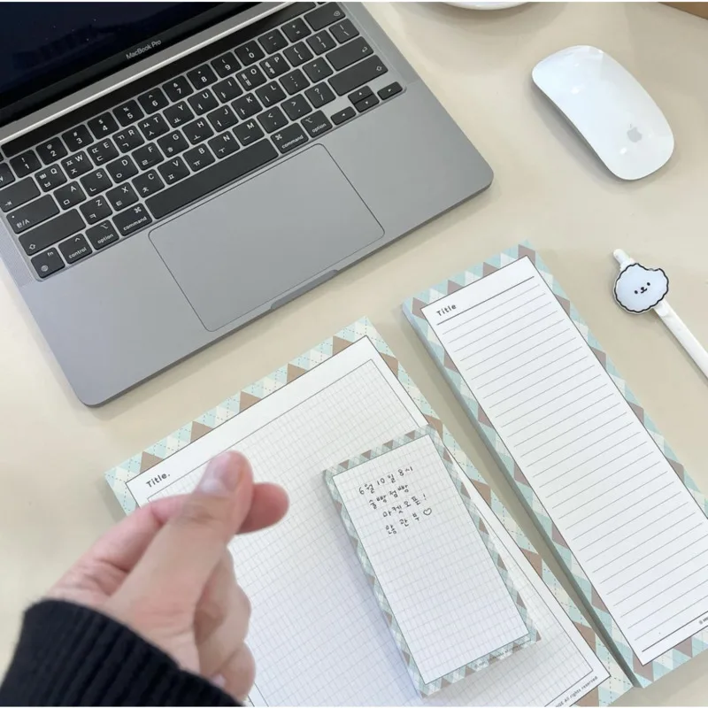 Bloc de notas de celosรญa de diamante de colores Ins, cuaderno de aprendizaje de palabras de estudiante de estilo Simple, hojas sueltas, papelerรญa