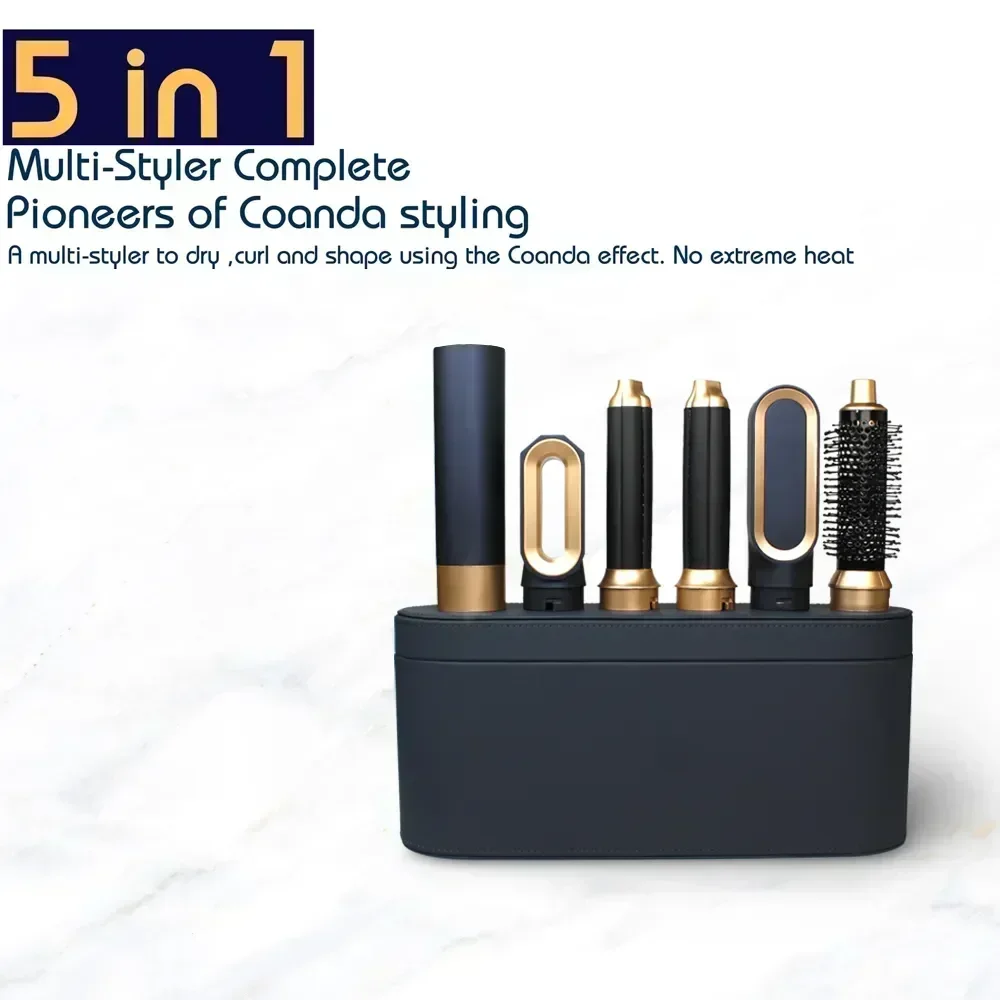 5 in1 Hair Dryer Multi Hair Styler Curling Iron Straightener Hair Brush Professional Blow Dryer Gift Box Blow Dryer Styling Tool