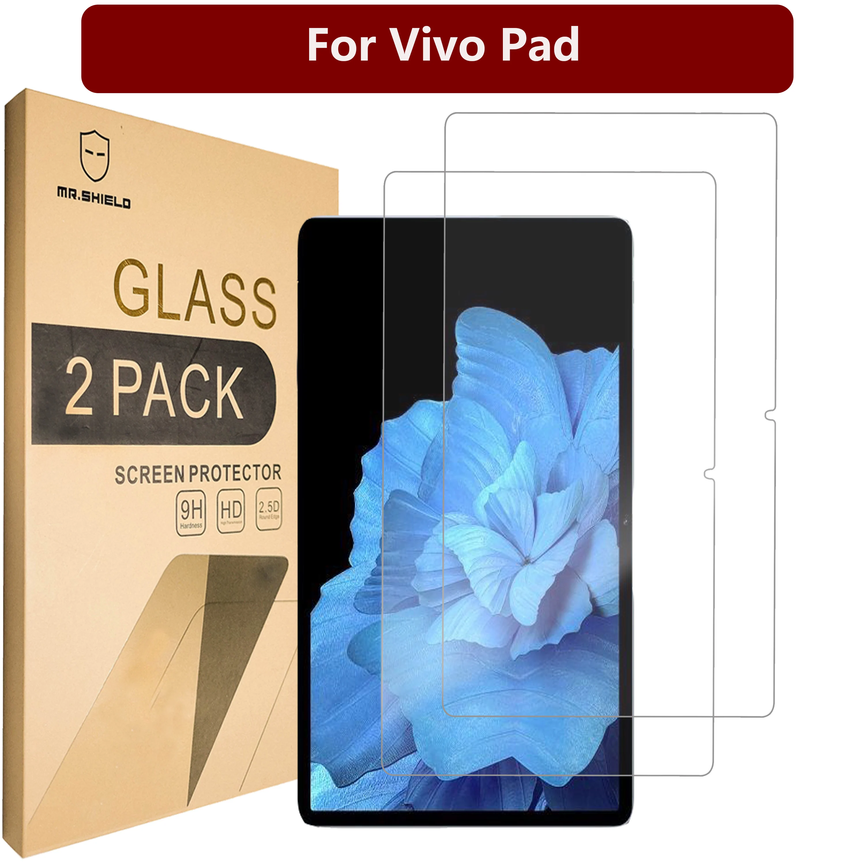 Mr.Shield [2-Pack] Screen Protector For Vivo Pad [Tempered Glass] [Japan Glass with 9H Hardness] Screen Protector