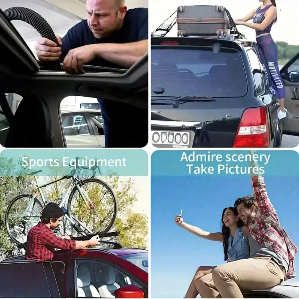 � ​ Klappbarer Tür-Trittdachträger mit Sicherheitshammer – universell für Autos, SUVs, LKWs ​ ​ – Detail 3