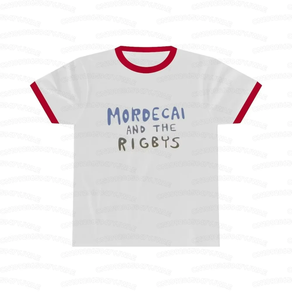 Summer Women's Regular Show Mordecai And The Rigbys Ringer T-Shirt Quick Dry Breathable Casual Tee For Men Cartoon Fans