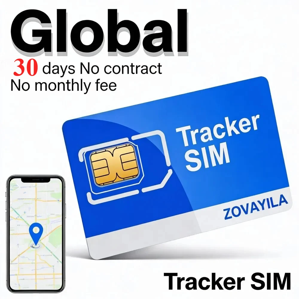 4G SIM-карта для GPS-трекера без контракта, 30 МБ/30 дней, глобальный роуминг, 2G 3G 4G LTE GPRS Cat1, совместимость с M2M IoT Tri-Cut, ZOVAGOLO
