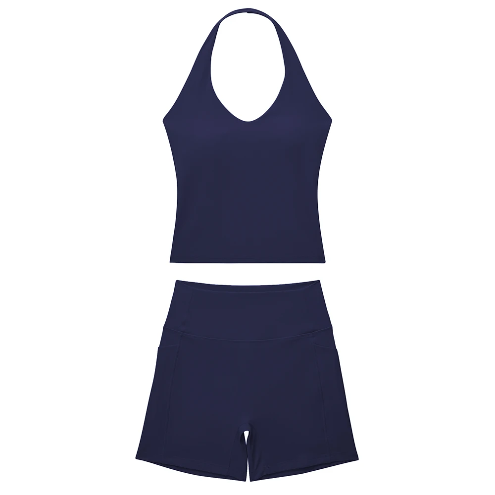 Yoga-Sets für Damen, Trainingsanzug, Sportbekleidung, Fitness-Outfits, Push-Up Rückenfreier Sport-BH, Gym-Leggings, Workout-Sets für Frauen – Detail 5