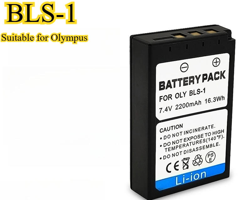 

Аккумулятор для камеры BLS-1 емкостью 2200 мАч, подходит для аккумуляторов для камеры Olympus EPL6 EPL9 EPL7 EPL8 и EPM2l