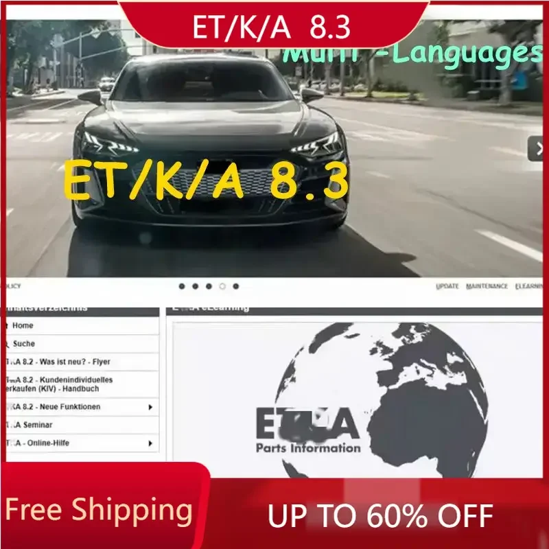 

V/W+AU//DI+SE//AT+SKO//DA, Поддержка автомобилей Онлайн-обновление ET/KA 8,3 В Групповые транспортные средства Каталог электронных деталей до 2021 года