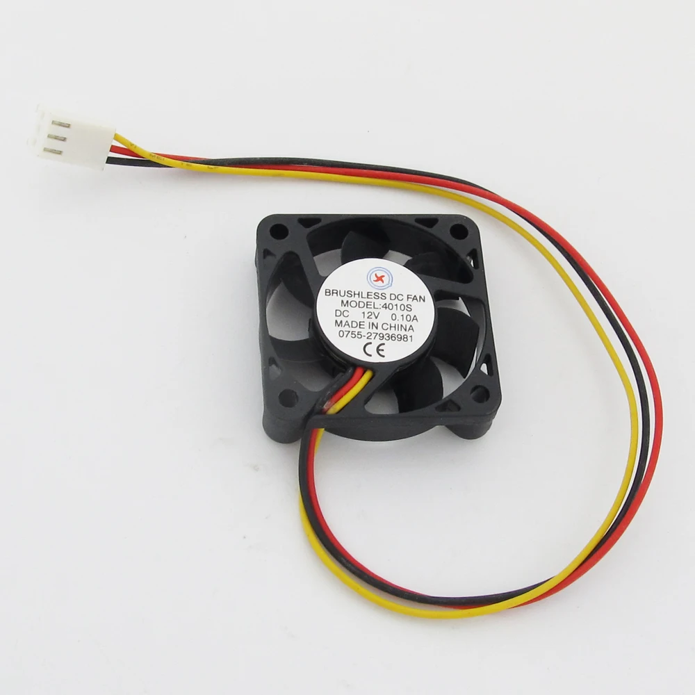 

For 10 Pack Brushless DC Cooling Fan 40x40x10mm 4010 7 Blade 12 Volt 3 Pin Connector -