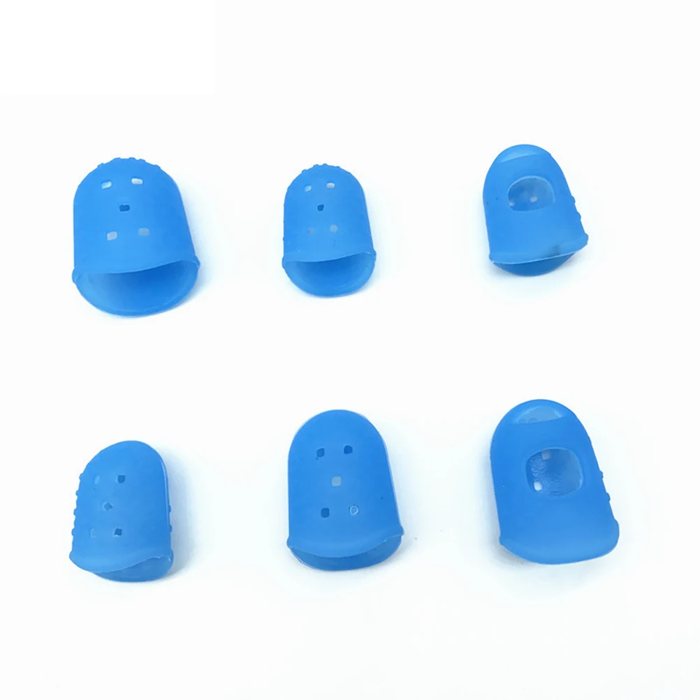 9 Pcs NonSlip AntiScalding Fingertip Protectors for Crafting Jewelry Cleaning and Musical Instruments Dark Blue SML Sizes