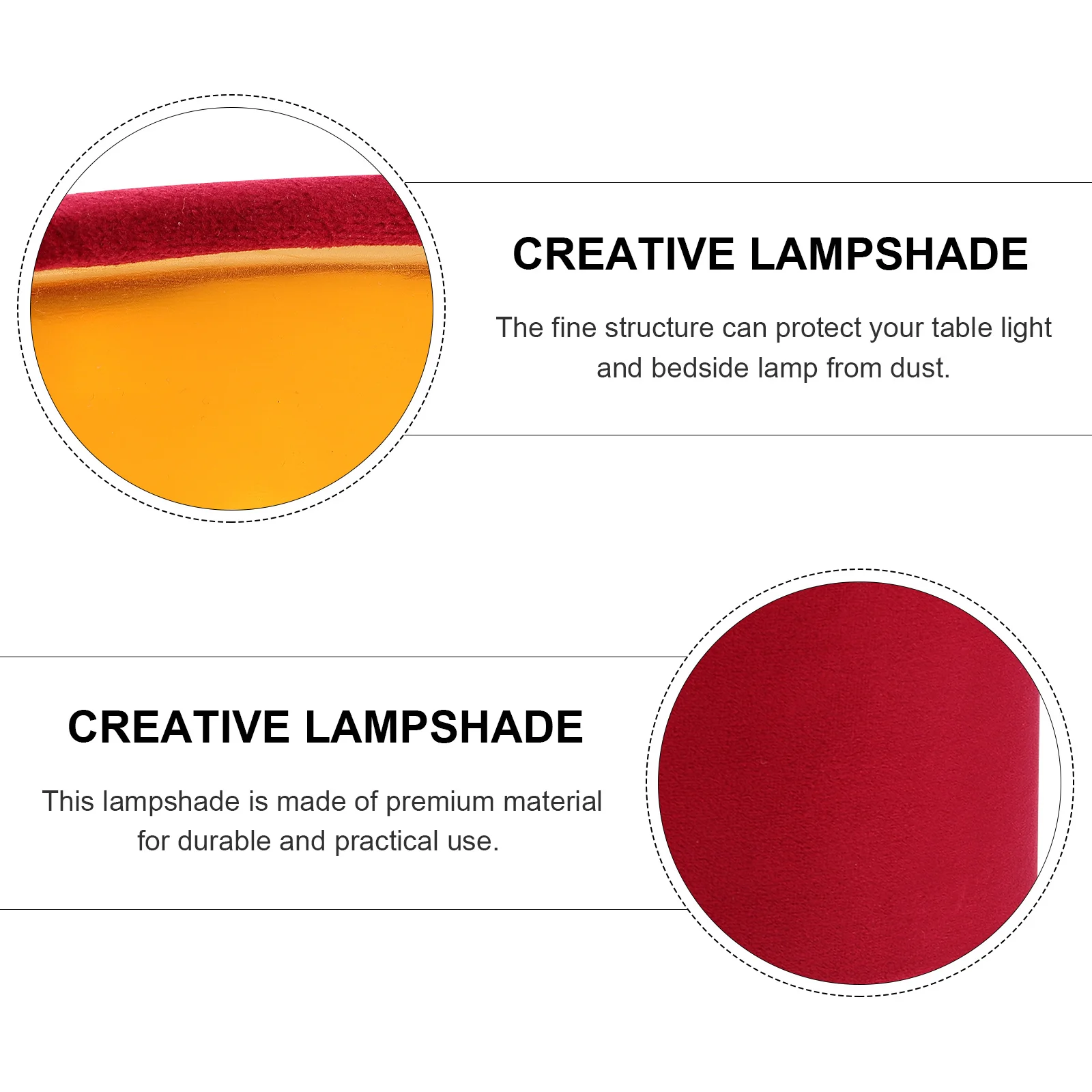 

1Pcs Velour Lampshade Durable Cloth Cover for Table Light Bedroom Decorative Lampshade Accessory Warm Atmosphere