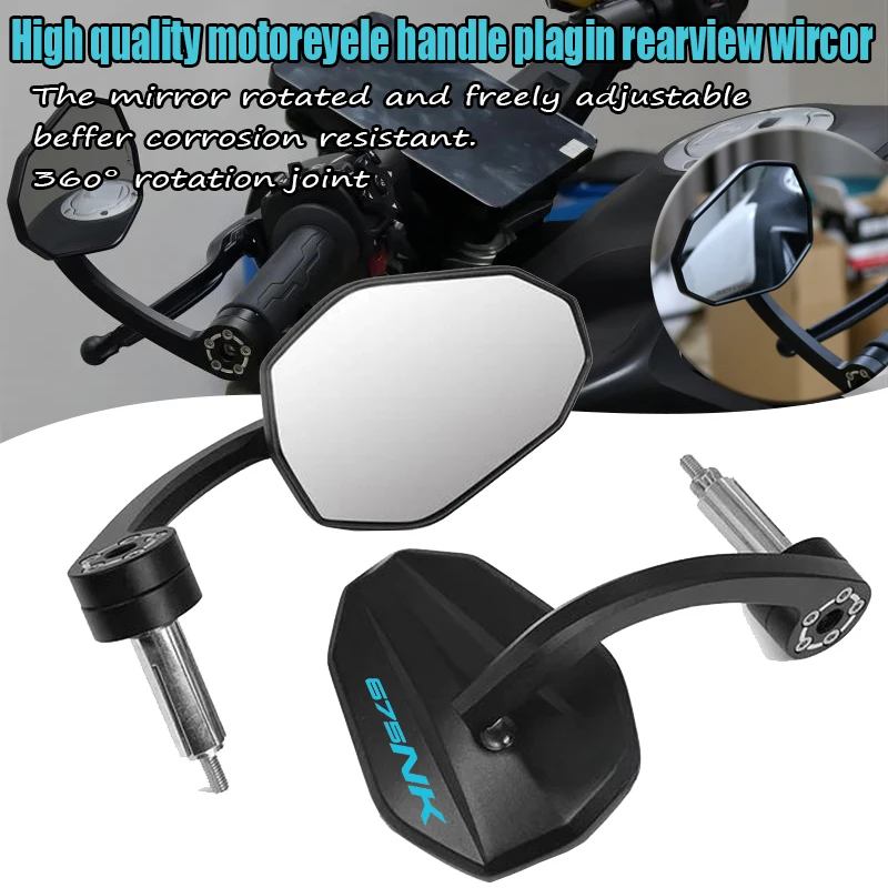 

Fit For CFMOTO 675NK 675 NK 675 NK675 2024 2025 2026 Motorcycle Bar End Mirror 7/8" 22mm Handlebar Rearview Mirror