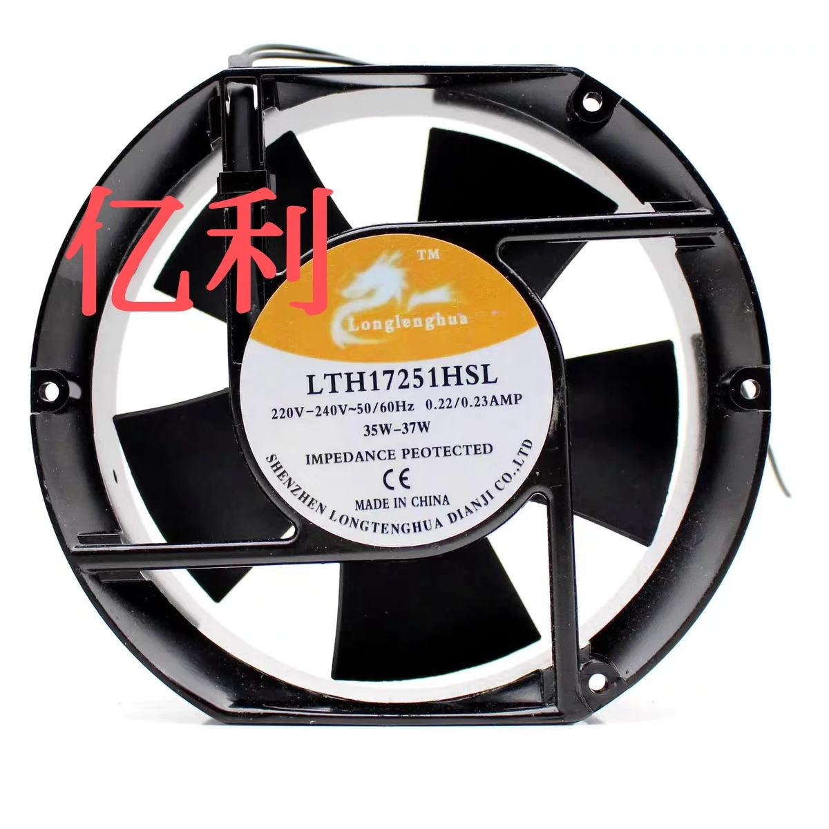 LTH17251HSL AC 220V 0.22/0.23A 172x172x51mm 2-Wire Server Cooling Fan