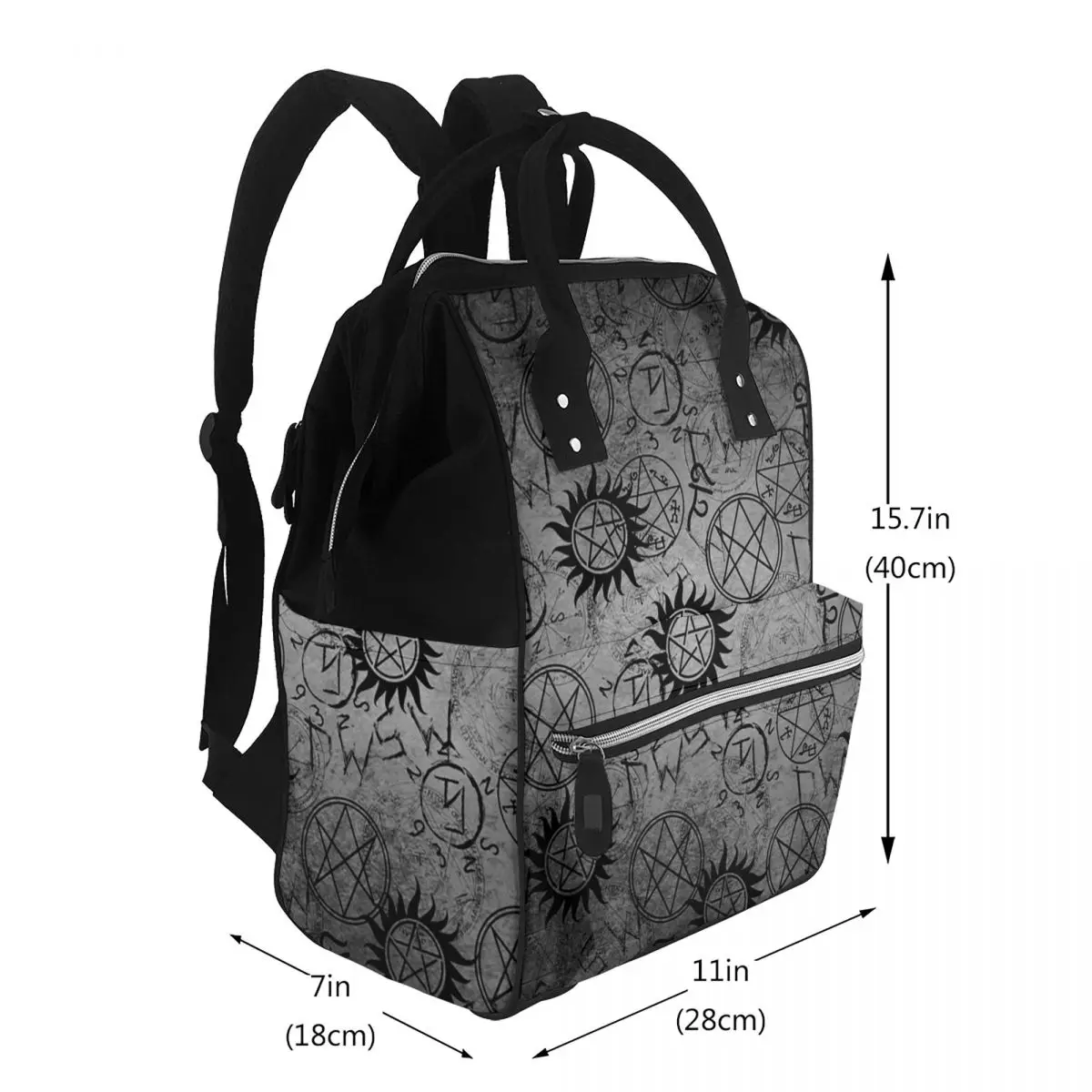 Supernatural Grey Student Backpack School Bag Hiking Travel Daypack for Men Women Bookbag Shoulder Bags