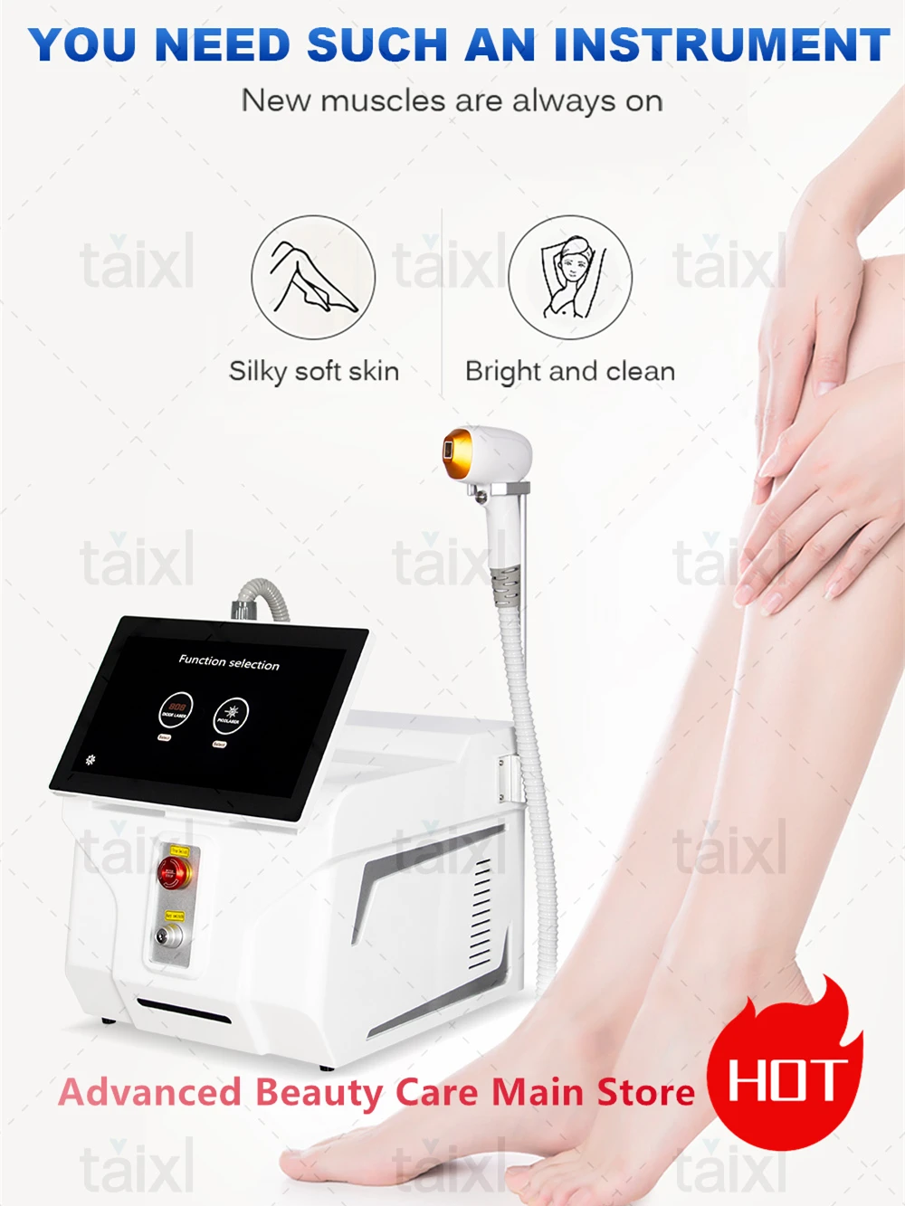 

New Woman Depilation Laser Permanent Point Painless Hair Removal Machine 2in1 Picosecond Tattoo Removal Hair Removal Depilator