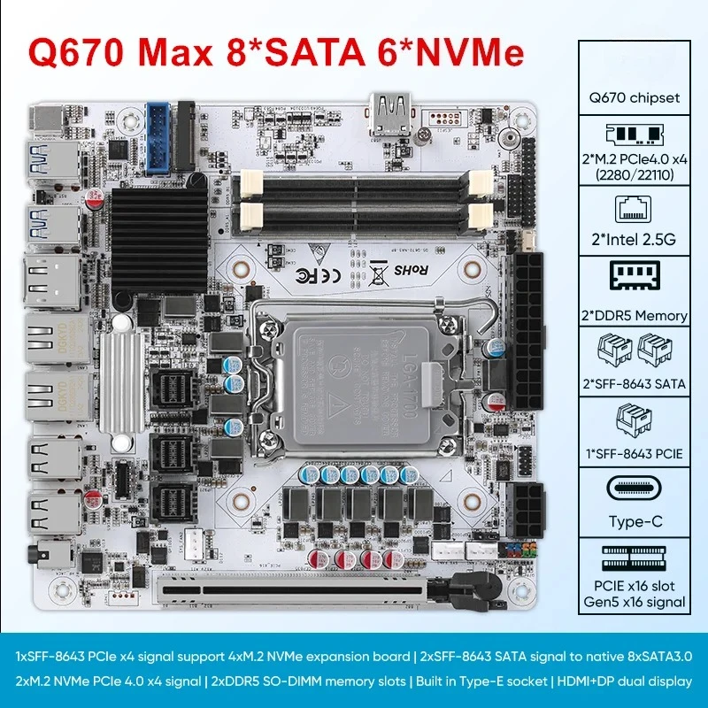 Płyta główna NAS generacji 12/ – Lga1700 Itx Motherboard Ddr5 recenzja i cena