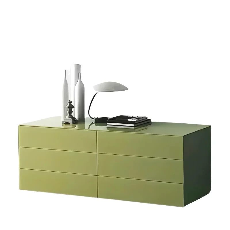 

Italian minimalist six-chest cabinet designer solid wood drawer storage porch cabinet living room bedroom glass dining room side