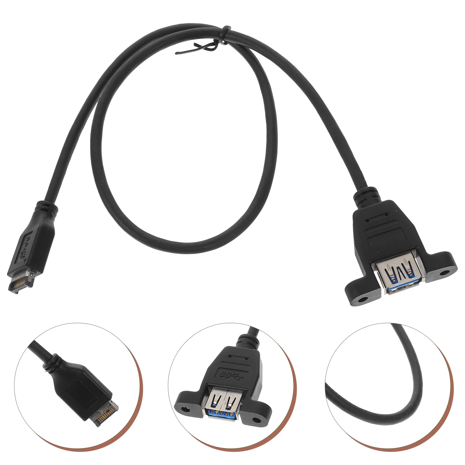 

Usb 3.0 To A Panel Mount Adapter Cable 0.5M Extension Data Converter For Computer Internal Usb A 3.0 Conversion Cable